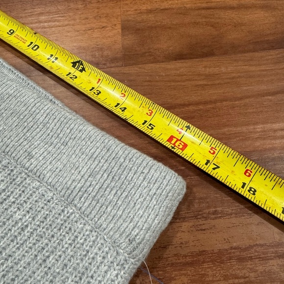 GAP Ribbed Knit Lounge Pants L Petite Gray Wide Leg Soft Cozy Stretch - Picture 8 of 8